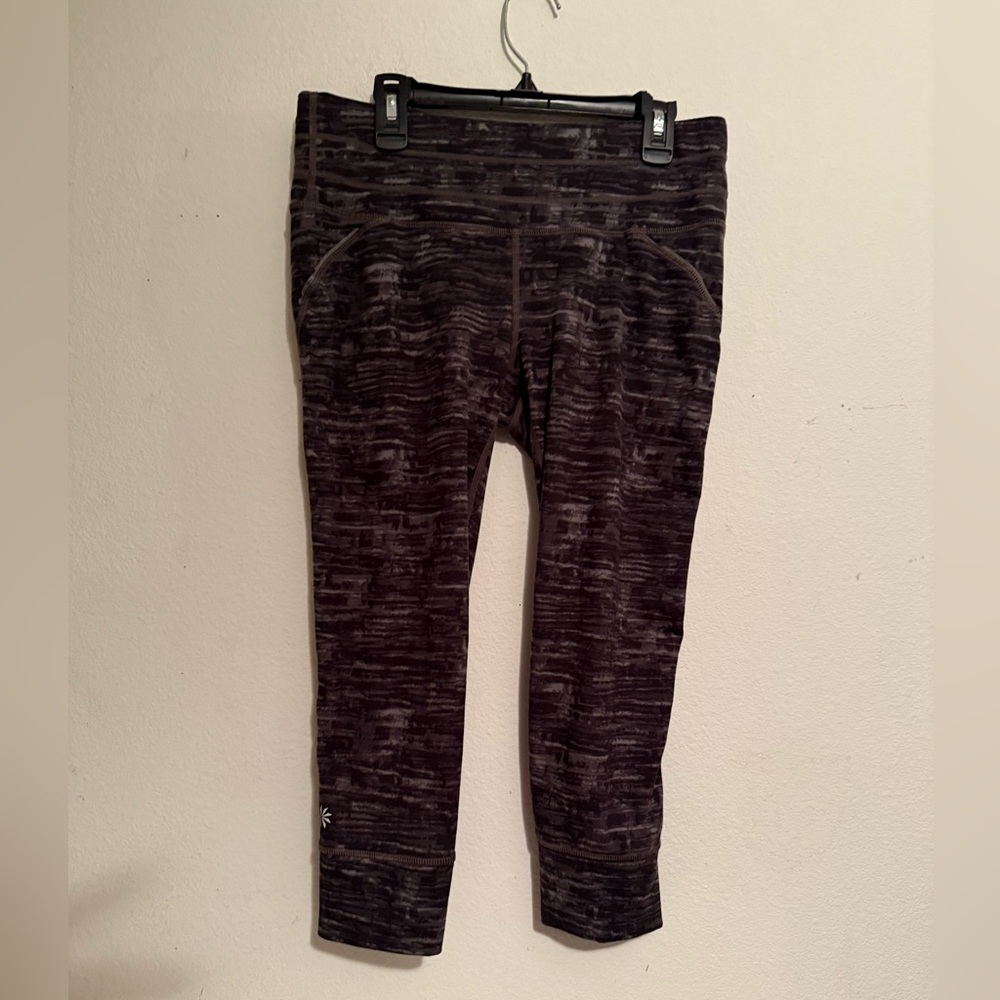 Athleta black and grey Patterned Bottoms